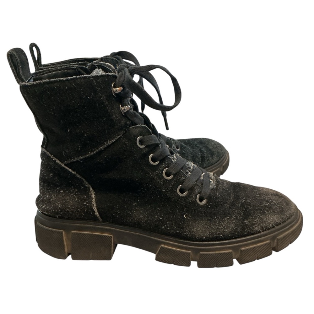 Blondo Womens Black Perri Waterproof Boots Combat Goth Lug Sole Size 9.5 - Picture 2 of 10